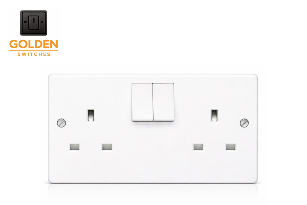 13A Double Socket White