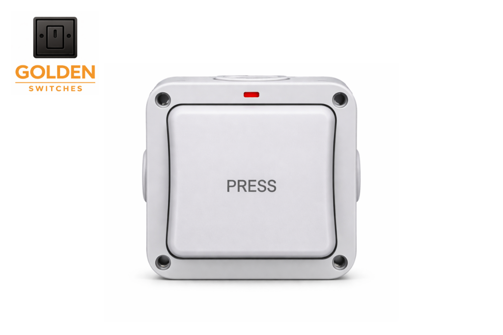 Bell Push Switch Waterproof Grey