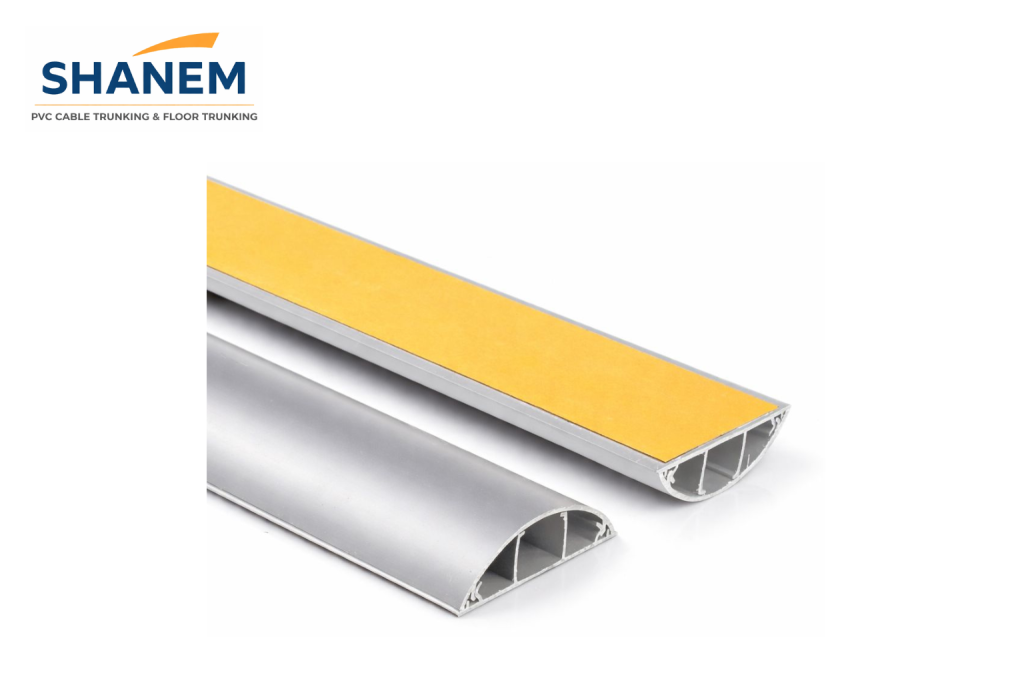 PVC Floor Trunking Grey with Sticker